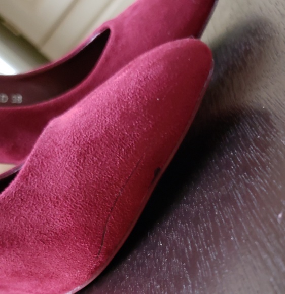 Missguided red velvet block heels size 7 - Picture 4 of 7